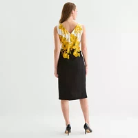 Maya Brooke Womens Floral Jacket Dress
