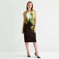 Maya Brooke Womens Floral Jacket Dress
