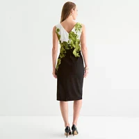Maya Brooke Womens Floral Jacket Dress