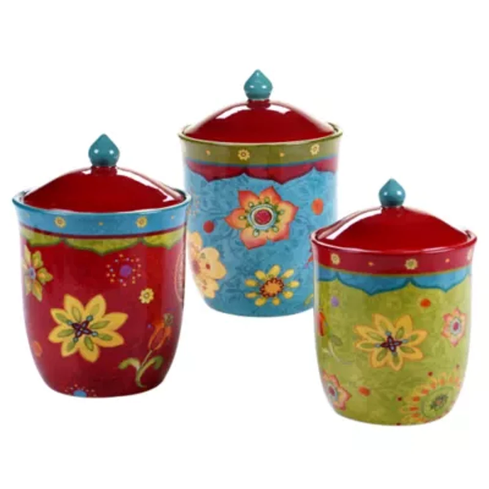 Certified International Tunisian Sunset 3-pc. Canister Set