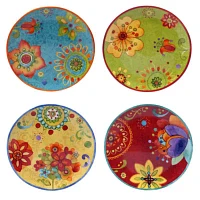 Certified International Tunisian Sunset Set Of 4 Salad Plates