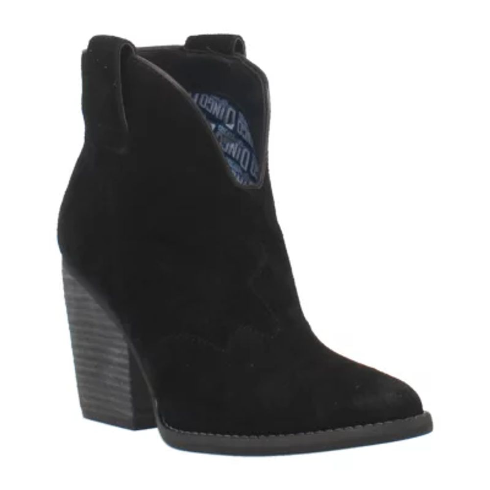 Dingo Womens Flannie Block Heel Booties