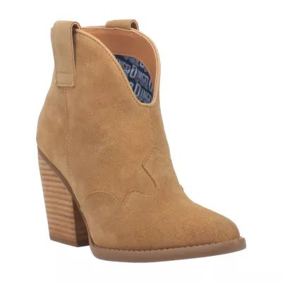 Dingo Womens Flannie Block Heel Booties