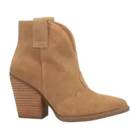 Dingo Womens Flannie Block Heel Booties