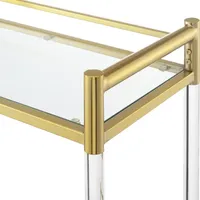 Royal Crest 2-Tier Acrylic Glass Bar Cart