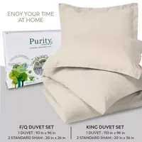 Purity Home Percale 3-pc. Duvet Cover Set