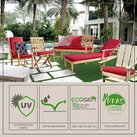 Outdoor Dècor Ebony Bistro Fade Resistant Patio Chair Cushion