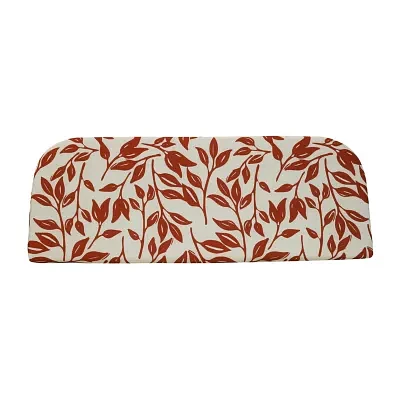 Outdoor Dècor Ruby Red Printed Leaves Bench Patio Seat Cushions