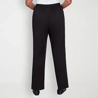 Alfred Dunner Opposites Attract Womens Mid Rise Straight Pull-On Pants