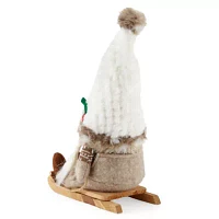 North Pole Trading Co. 11" Sledding Gnome