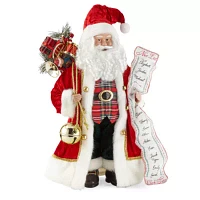 North Pole Trading Co. 18in List Santa Figurine