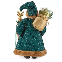 North Pole Trading Co. 18in Peacock Santa Figurine