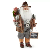 North Pole Trading Co. 18in Cowboy Christmas Santa Figurine