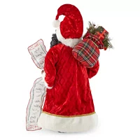 North Pole Trading Co. 18in List African American Santa Figurine