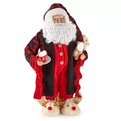 North Pole Trading Co. 18in Pj Santa Figurine