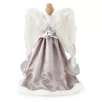 North Pole Trading Co. 16in Silver Christmas Angel Figurine