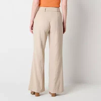 Worthington Womens High Rise Flare Palazzo Pant-Tall