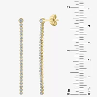 (H-I / I1) 1 CT. T.W. Lab Grown White Diamond 10K Gold Drop Earrings