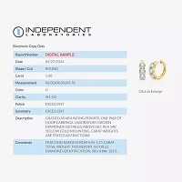 (G/Si1-Si2) 5 CT. T.W. Lab Grown White Diamond 14K Gold 18.9mm Hoop Earrings