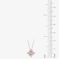 (H-I / I1) Womens 1/3 CT. T.W. Lab Grown White Diamond 10K Rose Gold Pendant Necklace