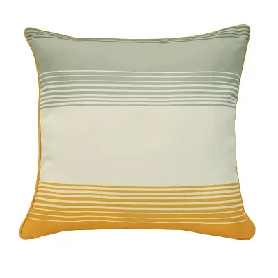 Outdoor Dècor Sunny Citrus Striped Print Square Throw Pillows