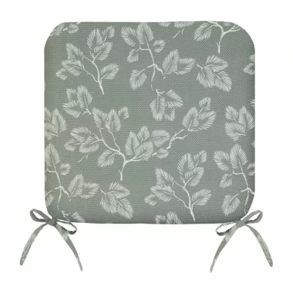 Outdoor Dècor Sunny Citrus Leaf Print Fade Resistant Patio Chair Cushion