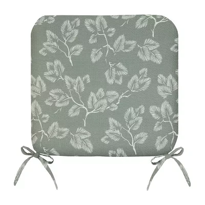 Outdoor Dècor Sunny Citrus Leaf Print Fade Resistant Patio Chair Cushion