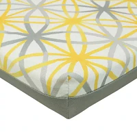 Outdoor Dècor Sunny Citrus Geometric Flower Printed High Back Patio Seat Cushion