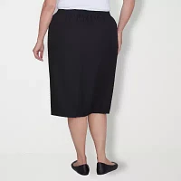 Alfred Dunner Suiting Womens Pencil Skirt-Plus