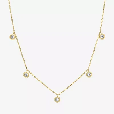 G-H / I1-I2) Womens 1/ CT. T.W. Lab Grown White Diamond 10K Gold Pendant Necklace