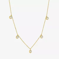 (G-H / I1-I2) Womens 1/6 CT. T.W. Lab Grown White Diamond 10K Gold Pendant Necklace