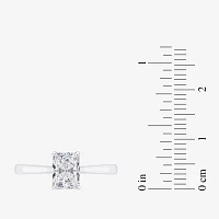 (G / VS2) Womens 1 CT. Lab-Grown White Diamond 10K Gold Radiant-cut Solitaire Engagement Ring