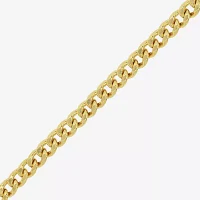 14K Gold Semisolid Curb Chain Bracelet