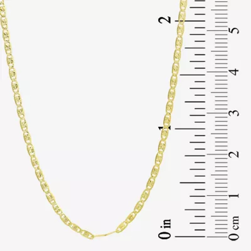 Made in Italy 10K Gold 16 Inch Solid Valentino Chain Necklace