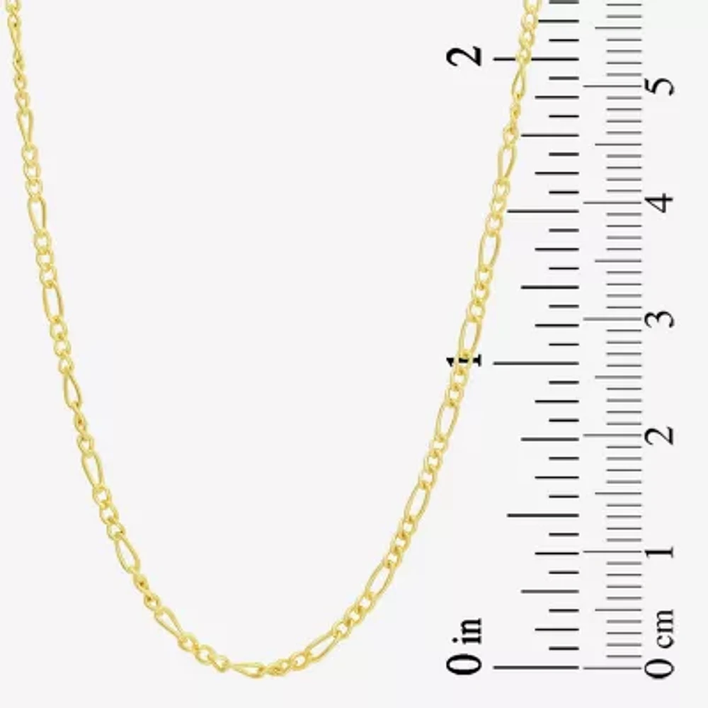 14K Gold 16 Inch Hollow Figaro Chain Necklace