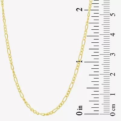 14K Gold 16 Inch Hollow Figaro Chain Necklace