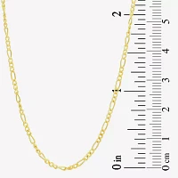 14K Gold 16 Inch Hollow Figaro Chain Necklace