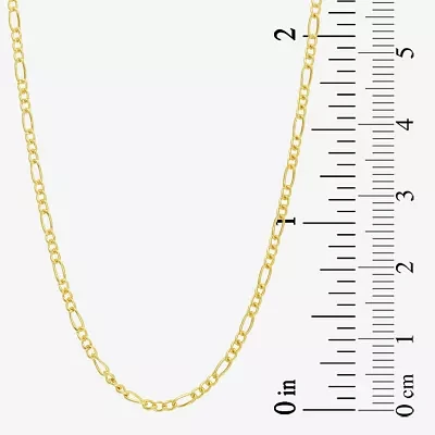 14K Gold 20 Inch Hollow Figaro Chain Necklace