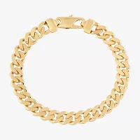 14K Gold 8 1/2 Inch Solid Link Chain Bracelet