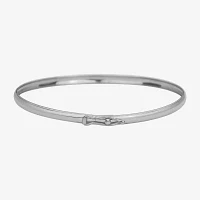 14K Gold Round Bangle Bracelet