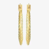 14K Gold 17mm Round Hoop Earrings