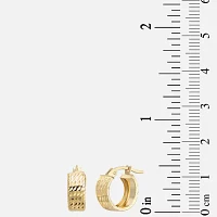 14K Gold 12mm Round Hoop Earrings