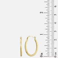 14K Gold 20mm Oval Hoop Earrings