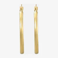 14K Gold 20mm Oval Hoop Earrings