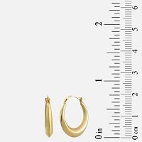 14K Gold 17mm Round Hoop Earrings