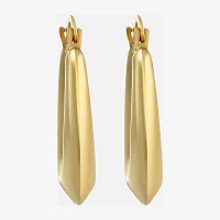 14K Gold 17mm Round Hoop Earrings