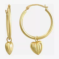 14K Gold Round Hoop Earrings