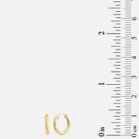 Made in Italy 14K Gold 12mm Round Hoop Earrings