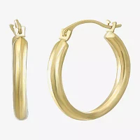 14K Gold Round Hoop Earrings