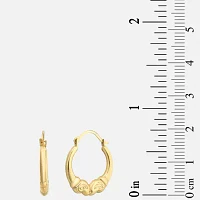 10K Gold 16.6mm Round Hoop Earrings